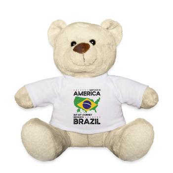 Né: Brésil, Brésil, Américain, États-Unis - Nounours - blanc - Devant