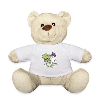 Cat Happy Halloween T-Rex Mummy Costume - Teddy Bear - white - Front