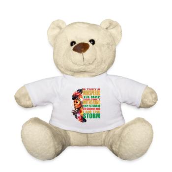 I Am the Storm Black History Month Quotes - Teddy Bear - white - Front
