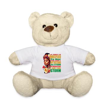 I Am the Storm African Woman Black History Month - Teddy Bear - white - Front