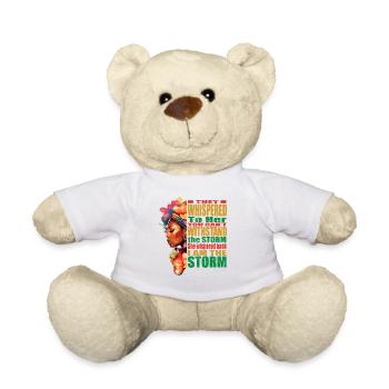 Schwarze Geschichte: Sie flüsterte zurück Ich bin der Sturm - Teddy - Weiß - Vorne