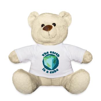 The earth is a cube - Teddy Bear - white - Front