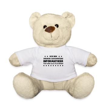 Informatiker Lustig Spruch Programmierer Geschenk - Teddy - Weiß - Vorne