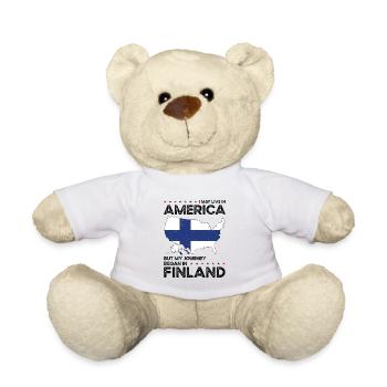 Né finlandais Finlande États-Unis - Nounours - blanc - Devant