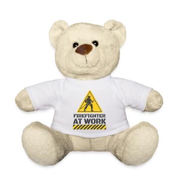 Feuerwehrmann Feuerwehr & Sprüche - Teddy - Weiß - Vorne