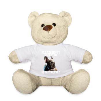 Please don't scare my dog French Bulldog - Teddy Bear - white - Front