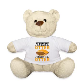 Otter Geschenk Fischotter Seeotter - Teddy - Weiß - Vorne