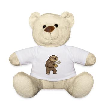 Sloth coffee - Teddy Bear - white - Front