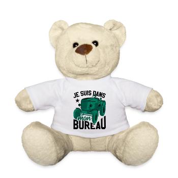 Tracteur Humour Paysan - Nounours - blanc - Devant