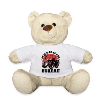 Je Suis Dans Mon Bureau - Nounours - blanc - Devant
