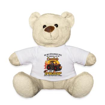 Je Conduis Un Tracteur - Nounours - blanc - Devant