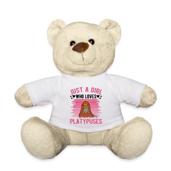 Platypus Girl Platypus - Teddy Bear - white - Front