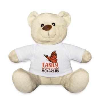 Monarch Butterfly Quote Gardening Insect - Teddy Bear - white - Front