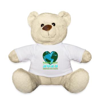 Men Women Love Planet Earth: Earth Day - Teddy Bear - white - Front