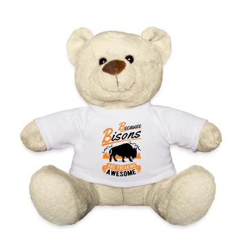 Buffalo Gift Bison Water Buffalo Buffalo - Teddy Bear - white - Front