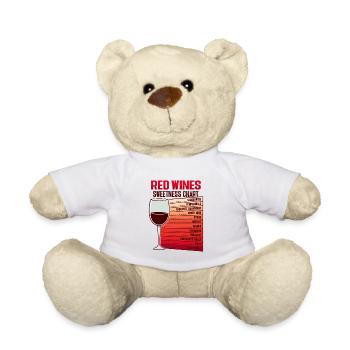 Rotwein Süße Diagramm Design für einen Weintrinker - Teddy - Weiß - Vorne