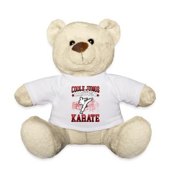 Coole Jungs Karate Karateka asiatischer Kampfsport - Teddy - Weiß - Vorne