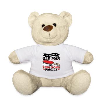 Ping Pong Grandfather - Teddy Bear - white - Front