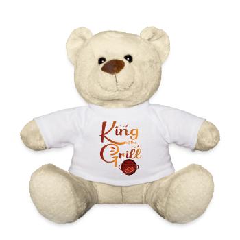 Lustiger Grill-Spruch I Grillen Motiv - Teddy - Weiß - Vorne