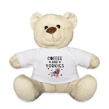 Coffee And Yorkies - Teddy Bear - white - Front