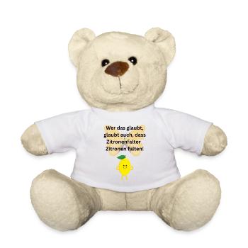Zitronenfalter Spruch wer das glaubt - Teddy - Weiß - Vorne