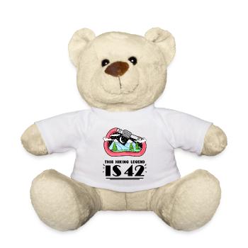 42nd birthday mountains 42 years old mountain hiking - Teddy Bear - white - Front