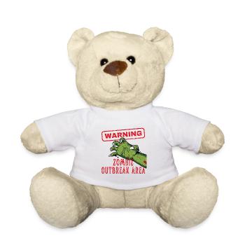 Warnung Zombie Outbreak Area Brain Eater - Teddy - Weiß - Vorne