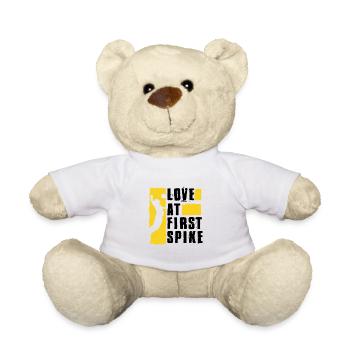 Volleyball Love At First Spike Gift Idea - Teddy - Weiß - Vorne