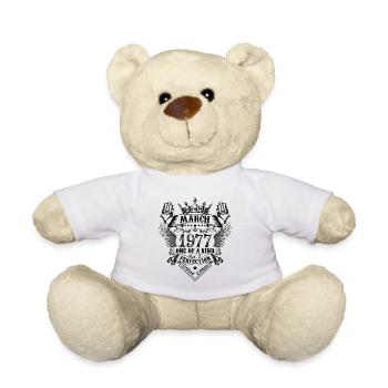 Geburtstag März 1977 geboren im März 1977 - Teddy - Weiß - Vorne