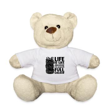 Life Is Like Macarons Sweets Cooking Macaron Lover - Teddy Bear - white - Front