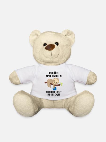 Einschulung Spruch 1. Klasse Faultier Geschenk - Teddy - Weiß