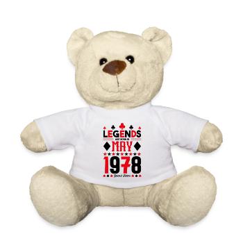 cadeau d'anniversaire Mai 1978. jeux de carte .May - Nounours - blanc - Devant