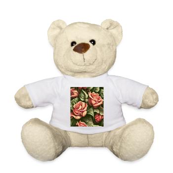Motif de roses intrusif - Nounours - blanc - Devant