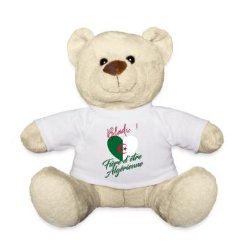 Fière d'être Algérienne, Bladi, Dz, One two tree - Nounours - blanc - Devant