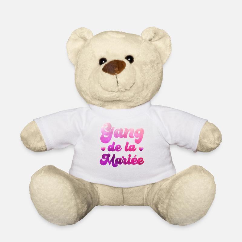 ganf de la mariée evjf future mariée mariage - Nounours - blanc