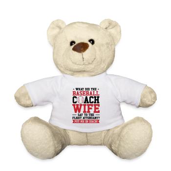 Baseball-Trainerin Ehefrau Berufstätige Mutter - Teddy - Weiß - Vorne