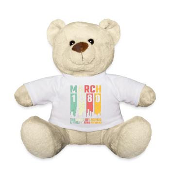 43e anniversaire Mars Né en 1980 Idée cadeau - Nounours - blanc - Devant