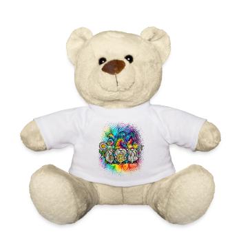 Hippie Gnomes Peace Tie Dye - Teddy - Weiß - Vorne