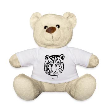 Tiger Head Tiger King Tiger Bengal Tiger Gift - Nounours - blanc - Devant