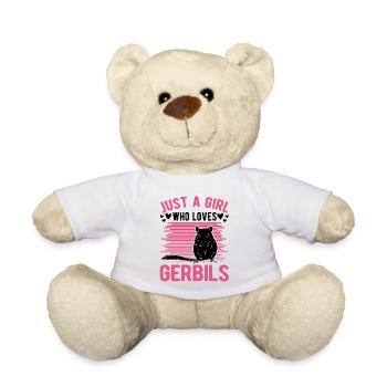 Juste une fille qui aime la fille de Gerbille Gerbille Gerbille - Nounours - blanc - Devant