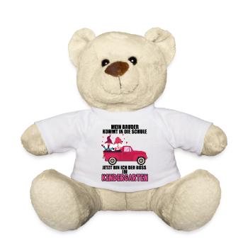 Mein Bruder Kommt In Die Schule Jetzt Bin Ich Bos - Teddy - Weiß - Vorne