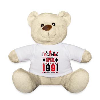 cadeau d'anniversaire avril 1991. jeux de carte. - Nounours - blanc - Devant
