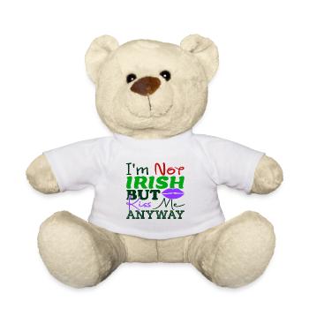 Je ne suis pas irlandais, mais embrassez-moi quand même. - Nounours - blanc - Devant