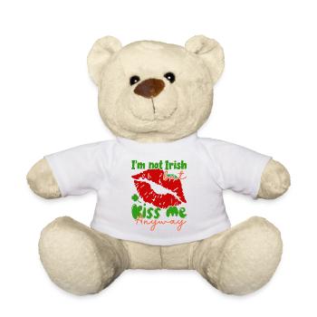 Je ne suis pas irlandais, mais embrassez-moi quand même. - Nounours - blanc - Devant