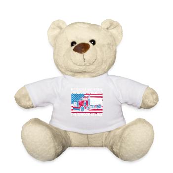 My Teacher was wrong LKW Fahrer Geschenk - Teddy - Weiß - Vorne