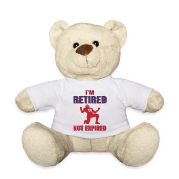 FoundLux New Design, JE SUIS À LA RETRAITE NON EXPIRÉ - Nounours - blanc - Devant