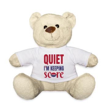 FoundLux New Design, QUIET I'M KEEPING SCORE - Teddy - Weiß - Vorne