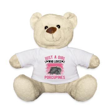 Porcupine Girl Porcupine - Teddy Bear - white - Front