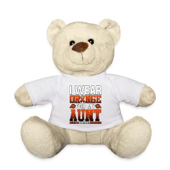 Je porte de l’orange pour ma tante Sclérose en plaques - Nounours - blanc - Devant