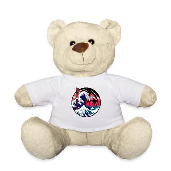 Die große Welle vor Kanagawa - Teddy - Weiß - Vorne